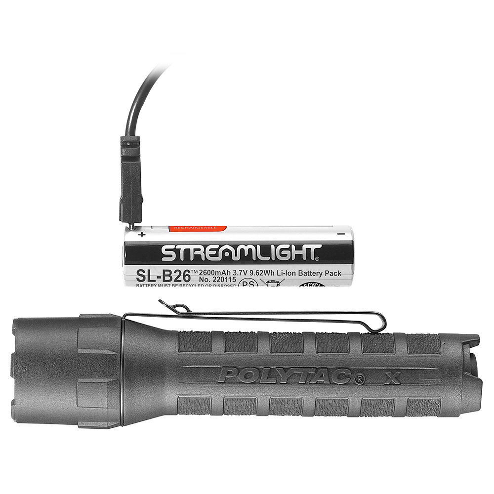 Polytac X USB Polytac X Flashlight-600 Lumen Tactical Flashlight